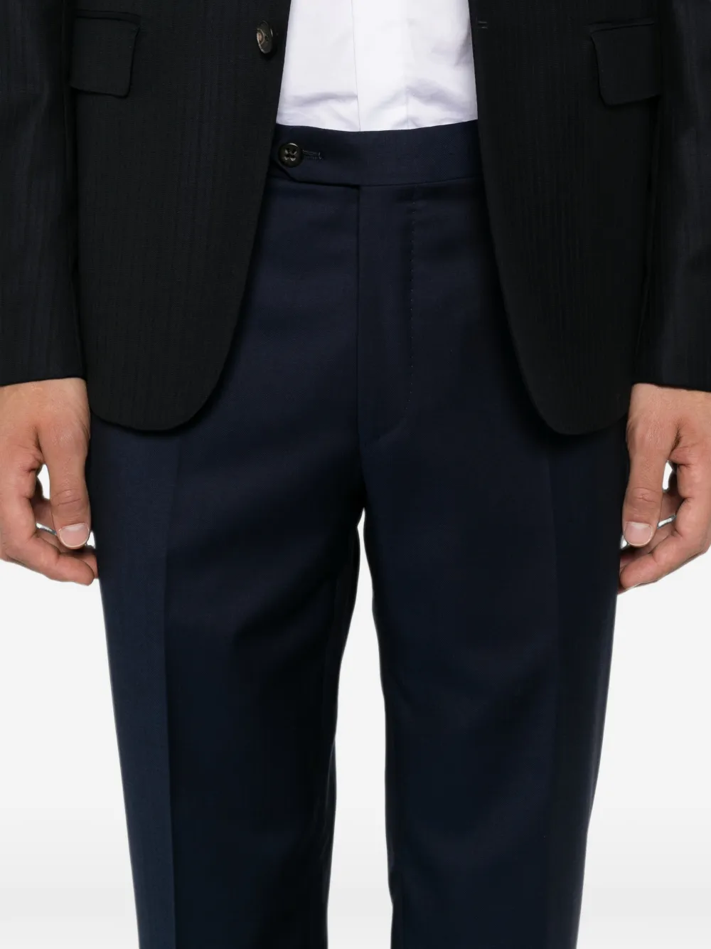 Corneliani pressed-crease tailored trousers Blauw