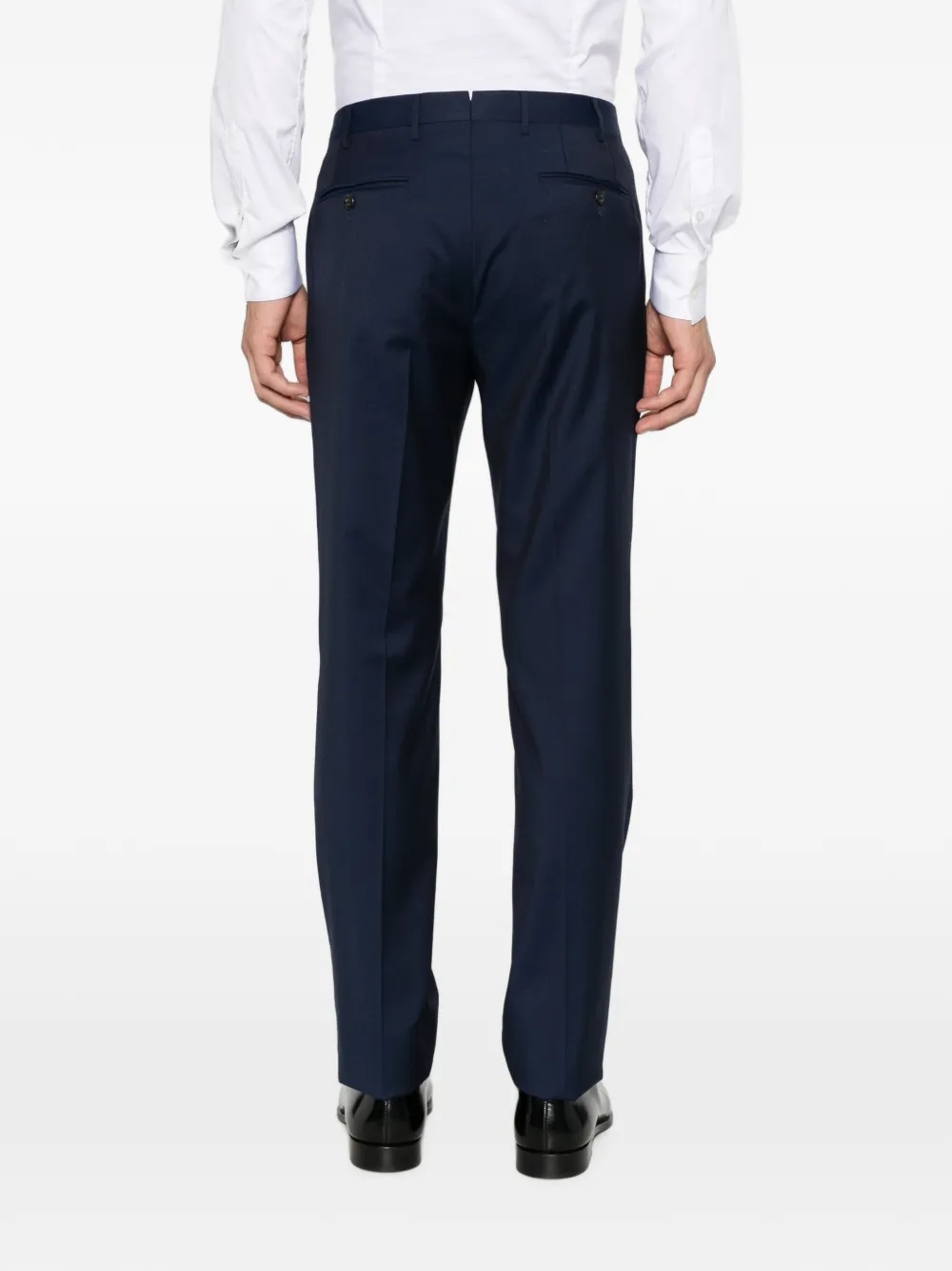 Corneliani pressed-crease tailored trousers Blauw