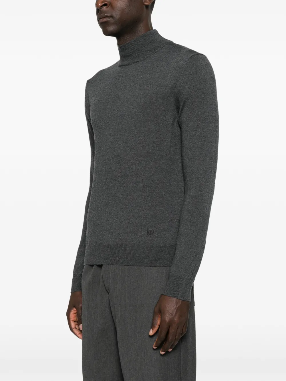 Corneliani Fijngebreide coltrui Grijs