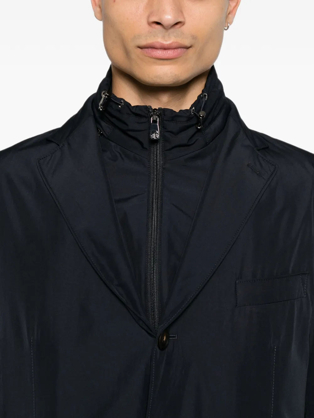 Corneliani layered button-up jacket Blauw