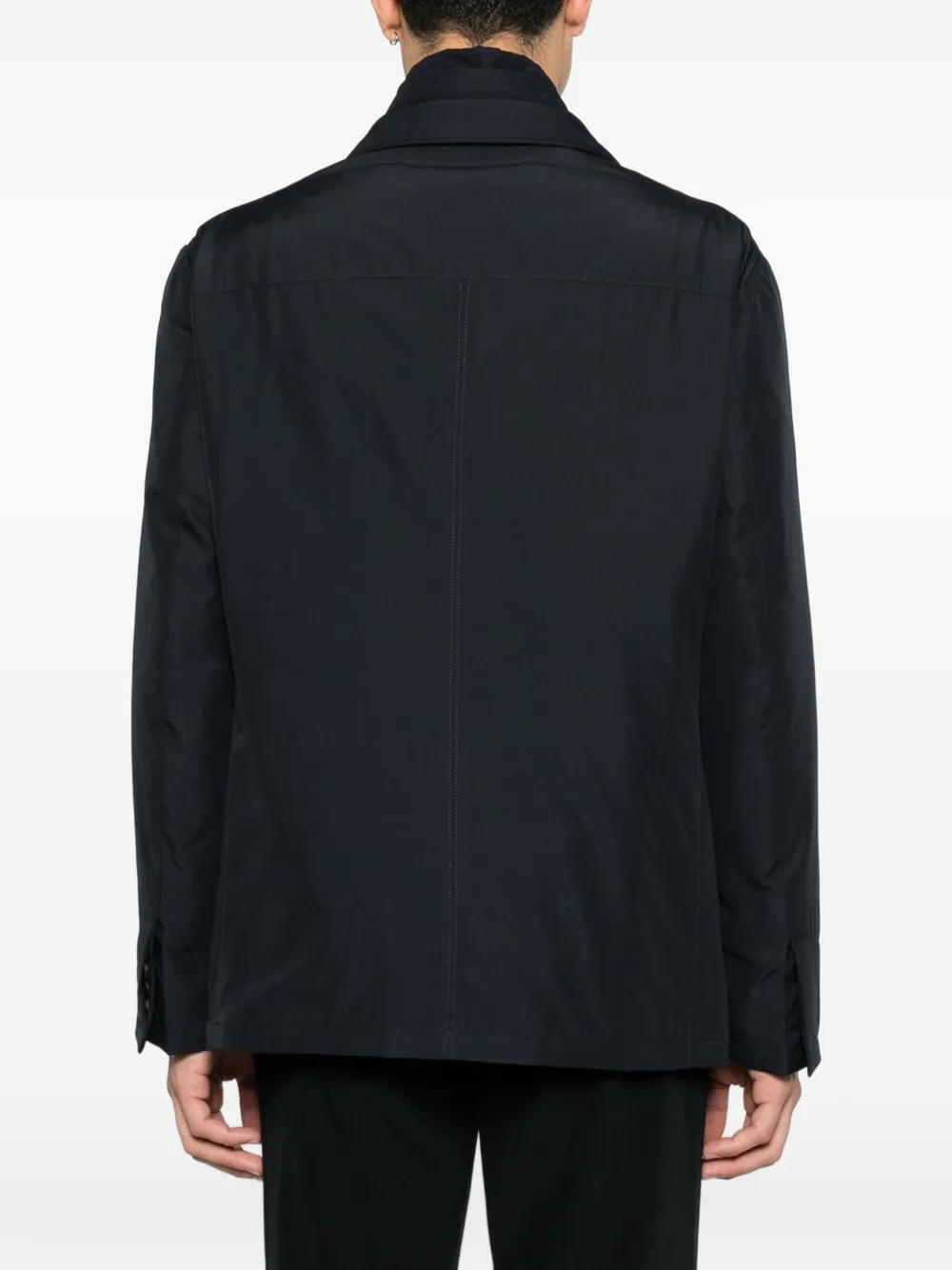Corneliani layered button-up jacket Blauw