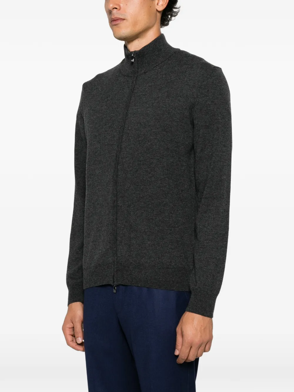 Corneliani Trui met hoge hals en rits Grijs