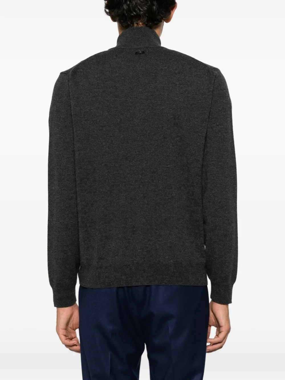 Corneliani Trui met hoge hals en rits Grijs