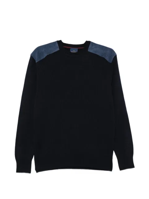 Paul & Shark corduroy-panelled sweater