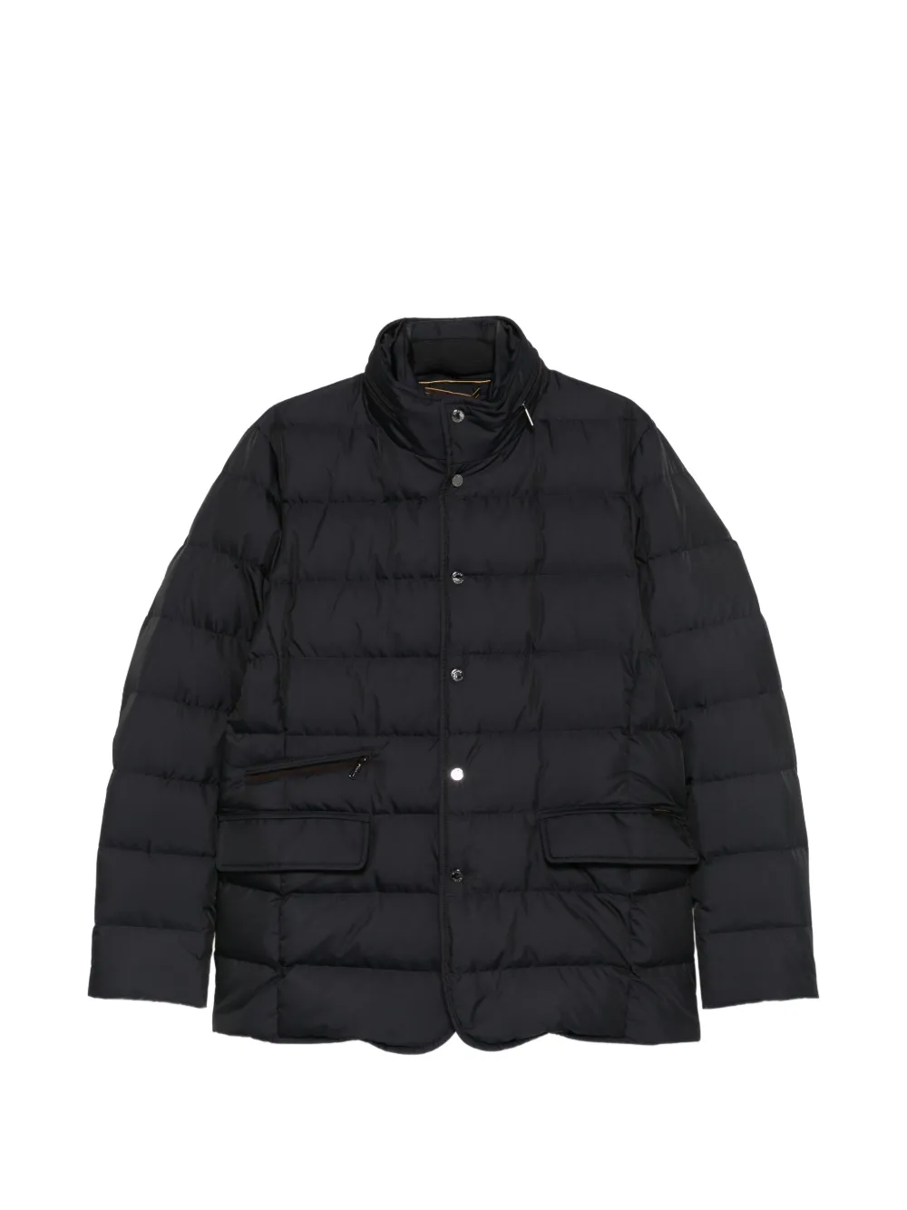 Moorer quilted high-neck jacket - Blue
