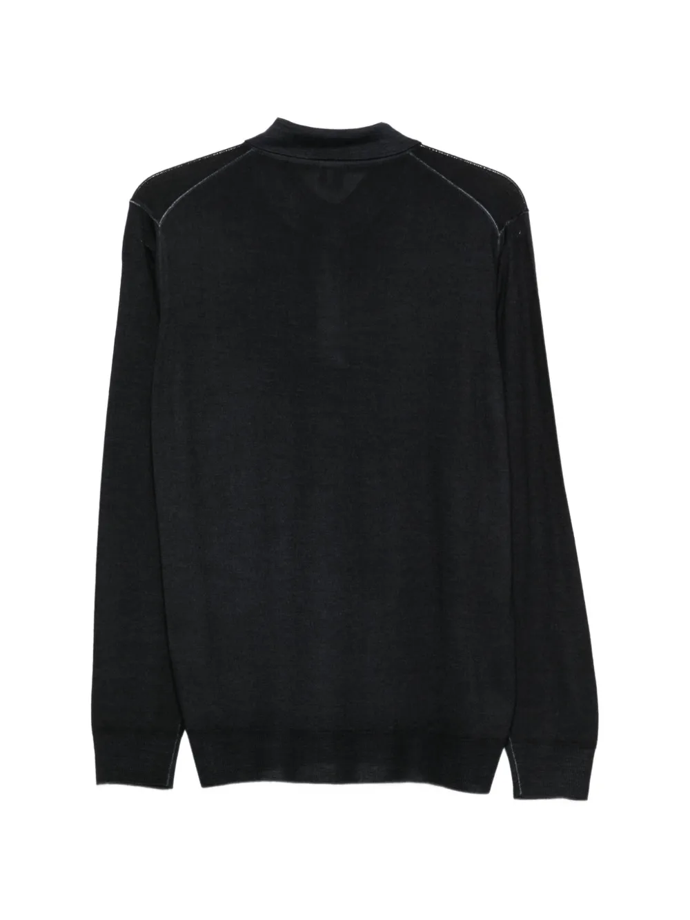 Fedeli Poloshirt met contrasterende stiksels en polokraag Blauw