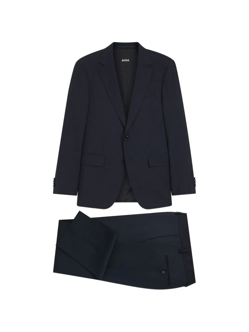 BOSS two-piece slim-fit suit in virgin wool - Blau