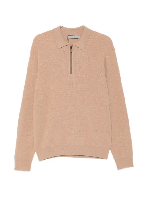 Canali quarter-zip knitted sweater