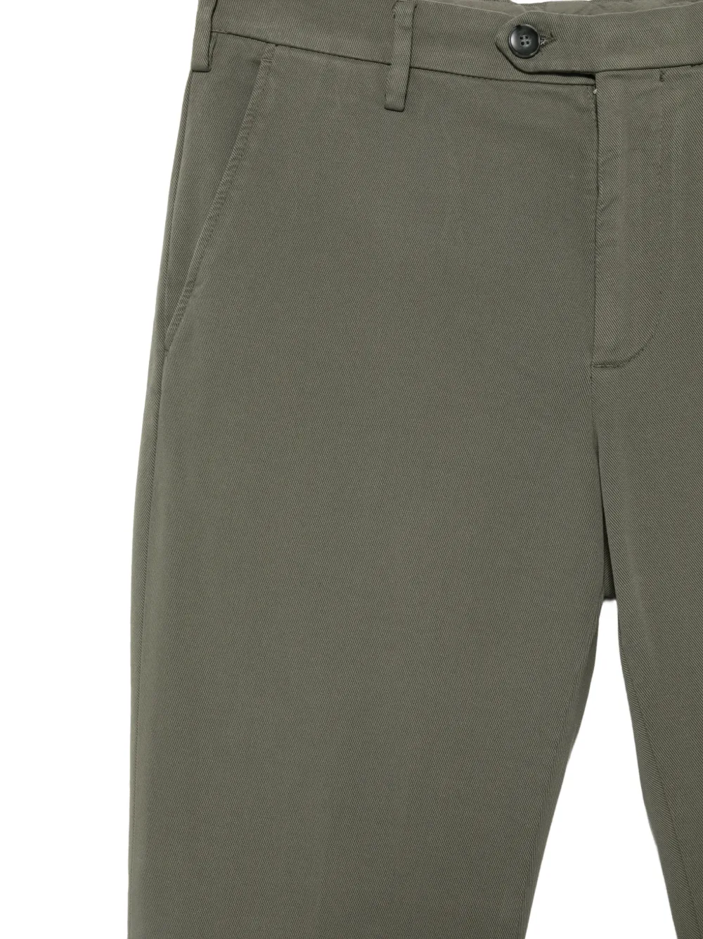 Canali Chino met diagonale weving Groen