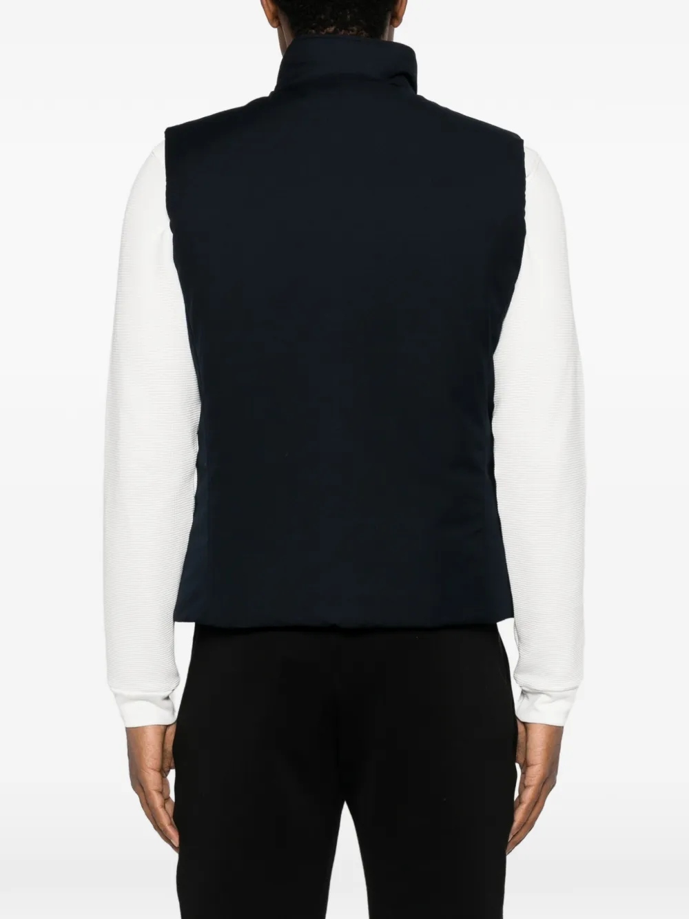 Moorer Gilet met hoge hals Blauw