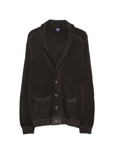 Fedeli ribbed-knit shawl-lapel cardigan