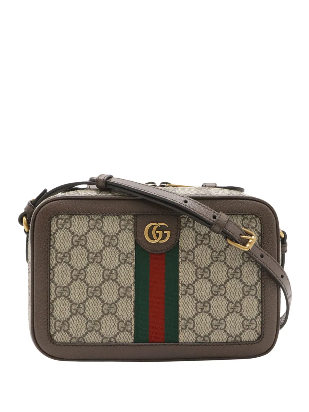 Gucci Pre-Owned 2016-2026 Small GG Supreme Web Ophidia satchel - Toni neutri