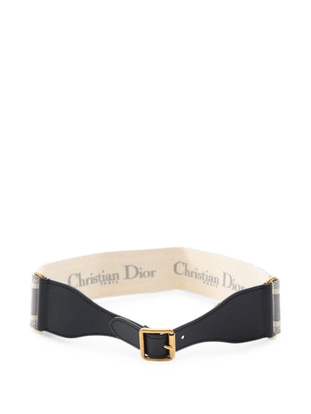 Christian Dior Pre-Owned 2010s embroidered leather belt - Schwarz