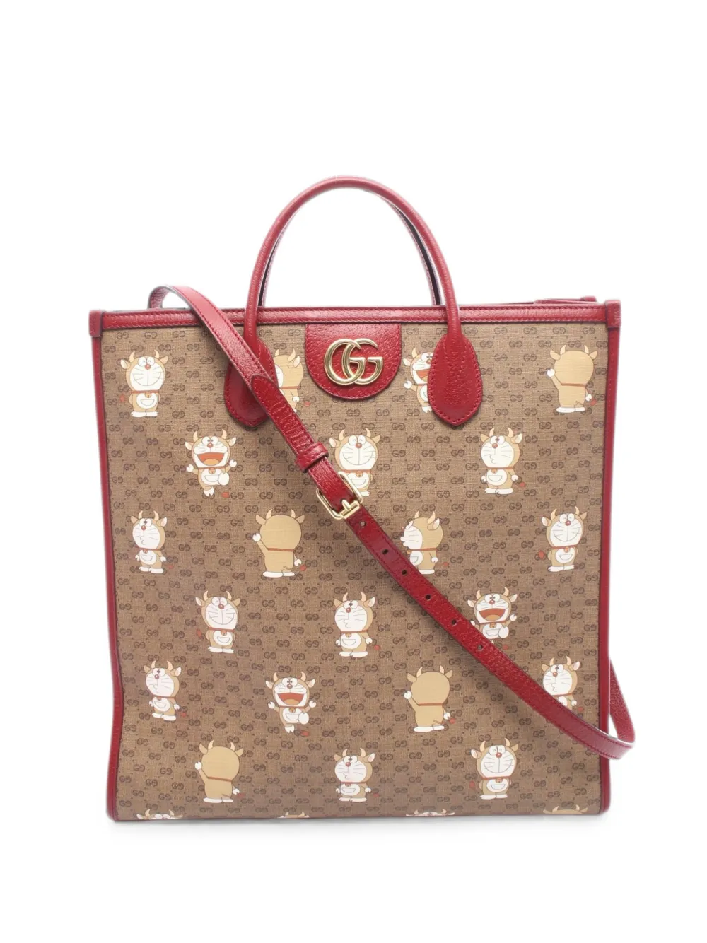 Gucci Pre-Owned x Doraemon 2010s GG Supreme tote bag - Marrone