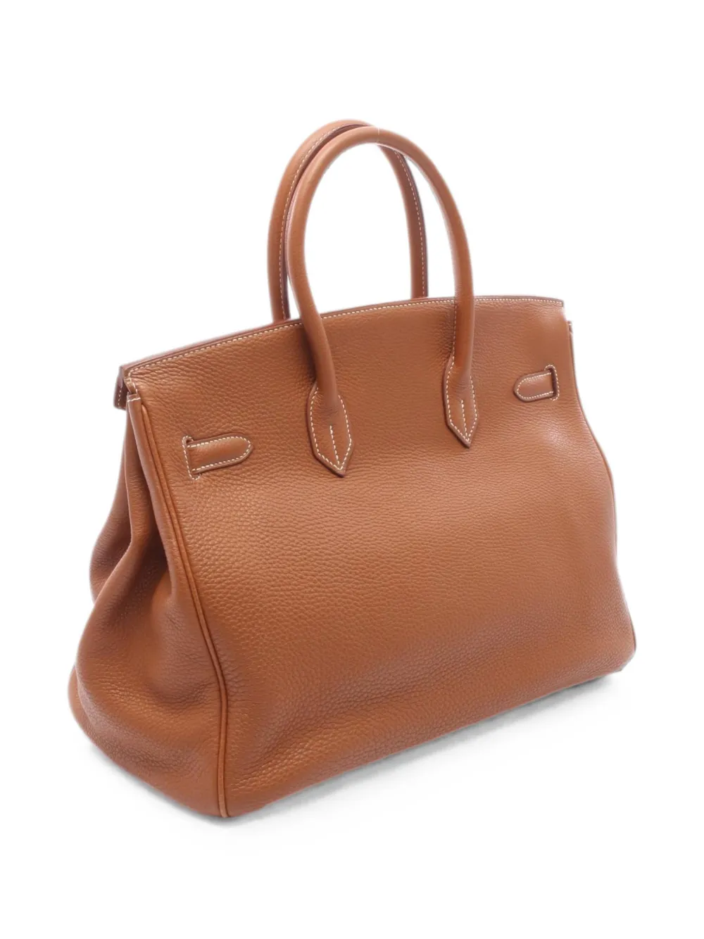 Hermès Pre-owned 2002 35 Birkin Clemence Leather Tote Bag in Brown, view 2