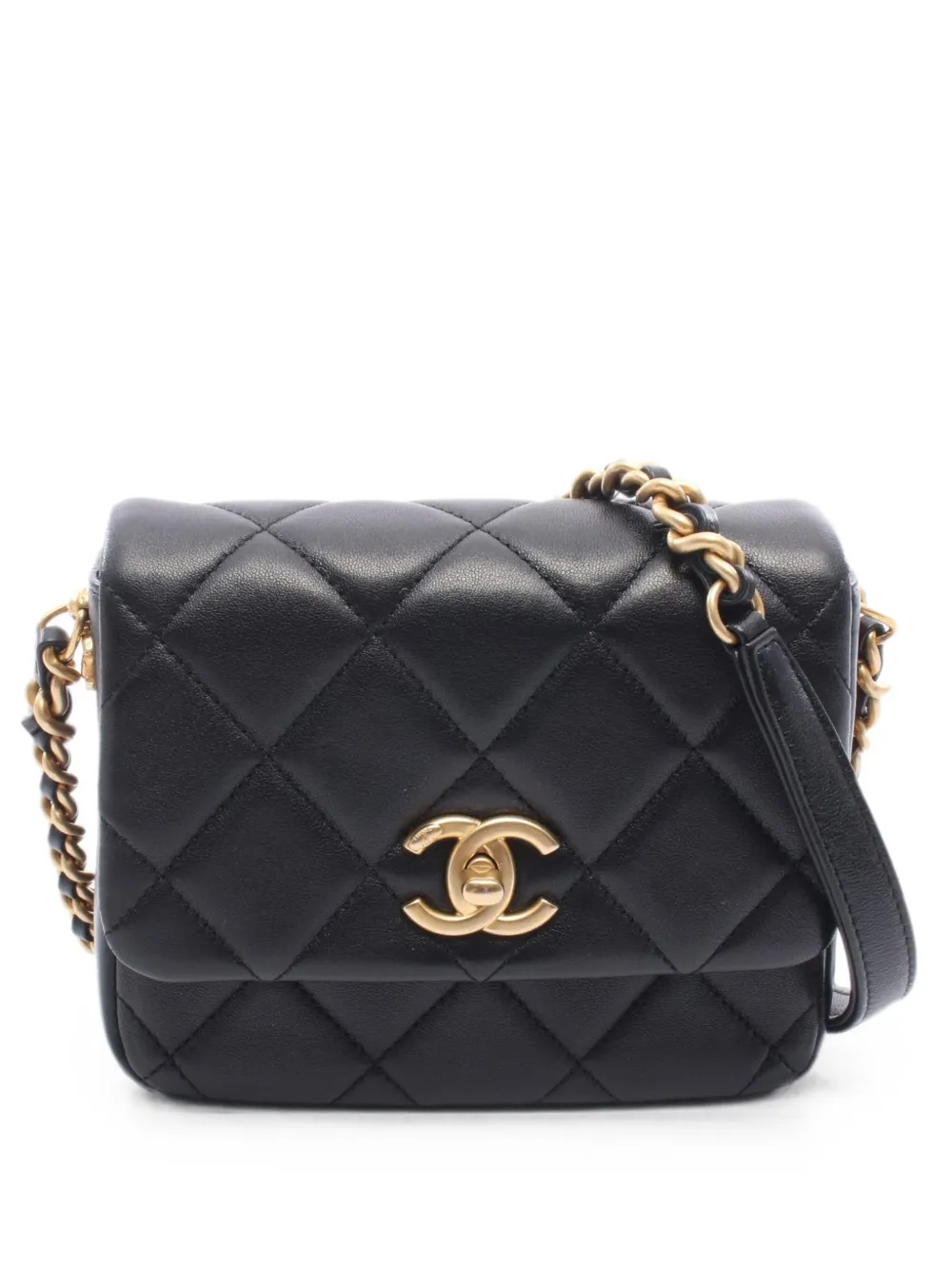 CHANEL Pre-Owned Matelassé chain shoulder bag - Schwarz