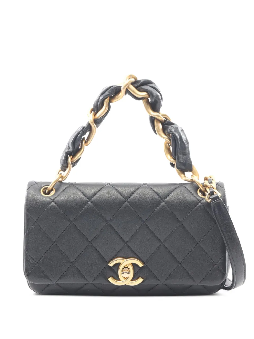 CHANEL Pre-Owned 2021-2022 Matelassé chain shoulder bag - Blau