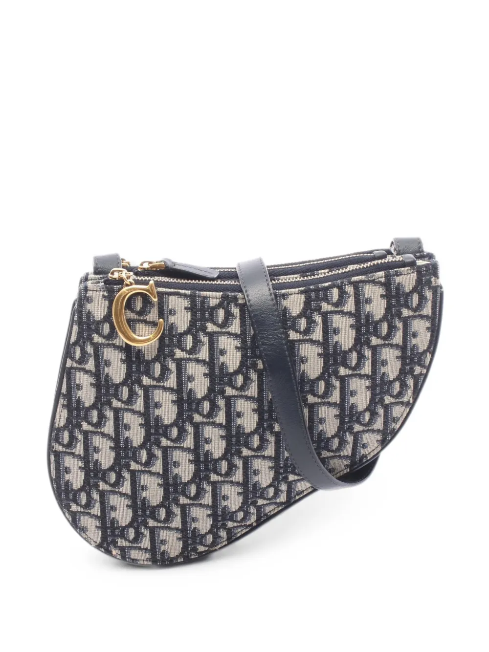 Christian Dior Pre-Owned 2010s Saddle Rodeo Oblique shoulder bag - Blau