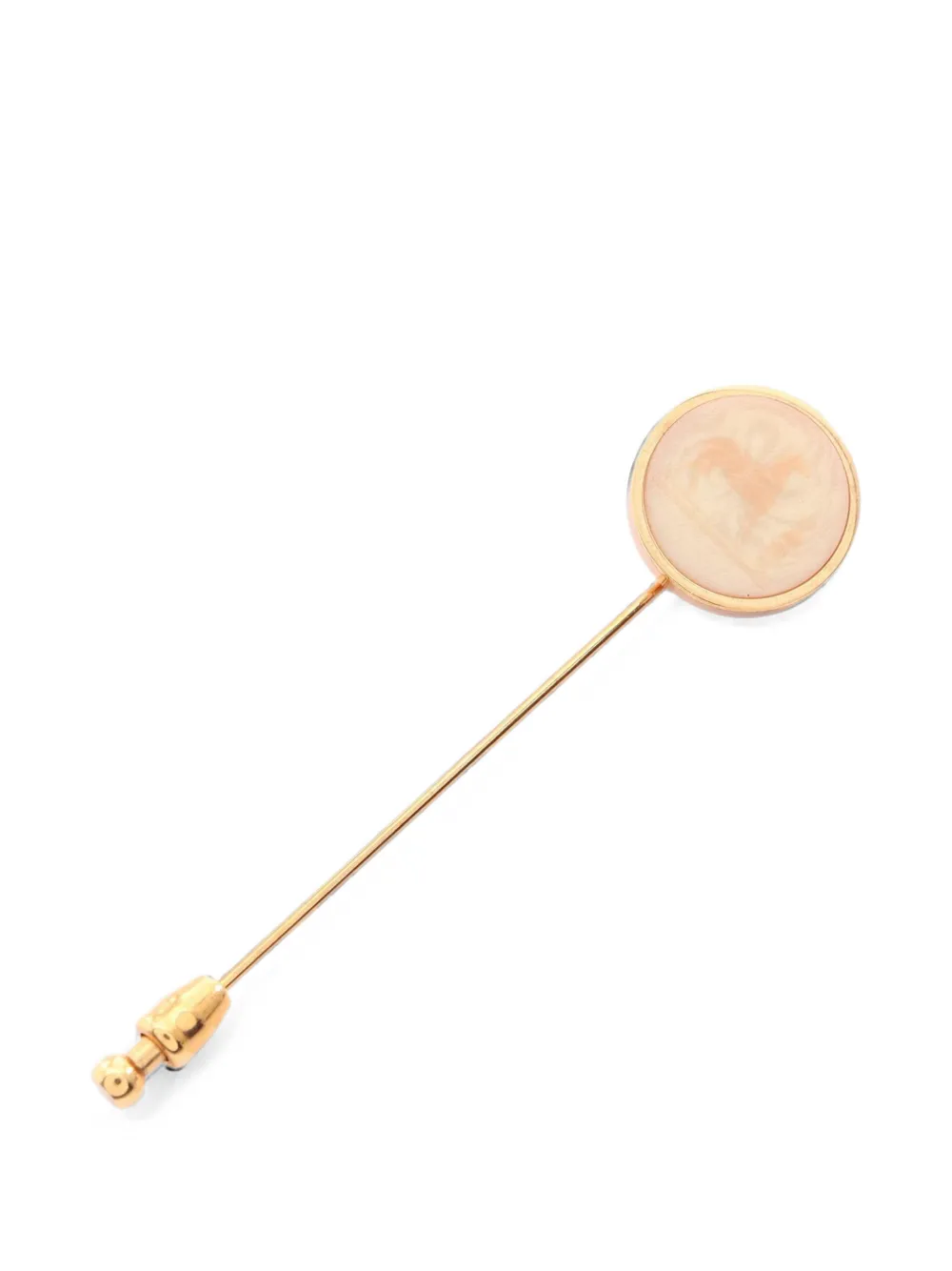 Hermès Pre-Owned 2010s Corozo pin brooch - Gold