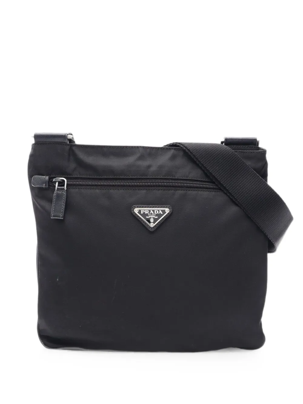 Prada Pre-Owned 2000s logo plate shoulder bag - Nero