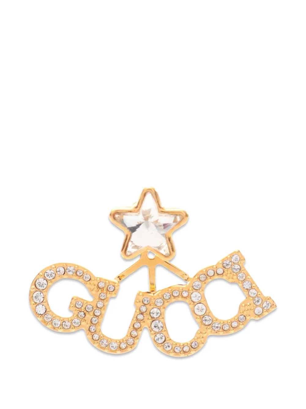 Gucci Pre-Owned 2010s logo star earrings - Gold