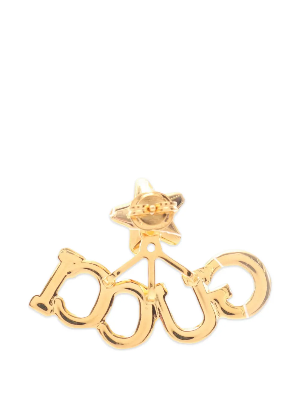 Gucci Pre-owned 2010s Logo Star Earrings in Gold, view 2