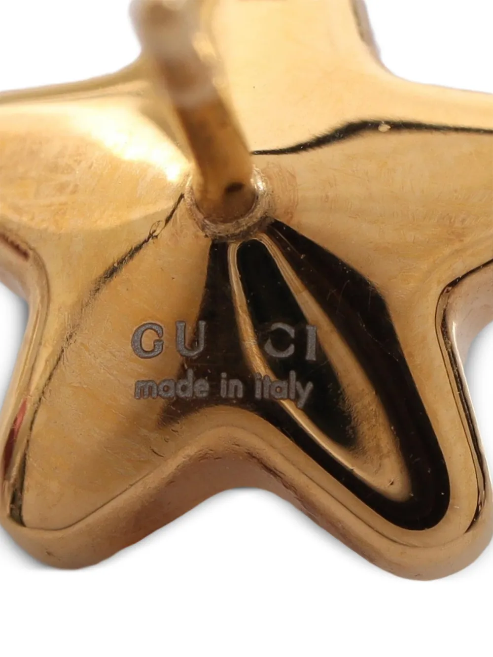 Gucci Pre-owned 2010s Logo Star Earrings in Gold, view 4