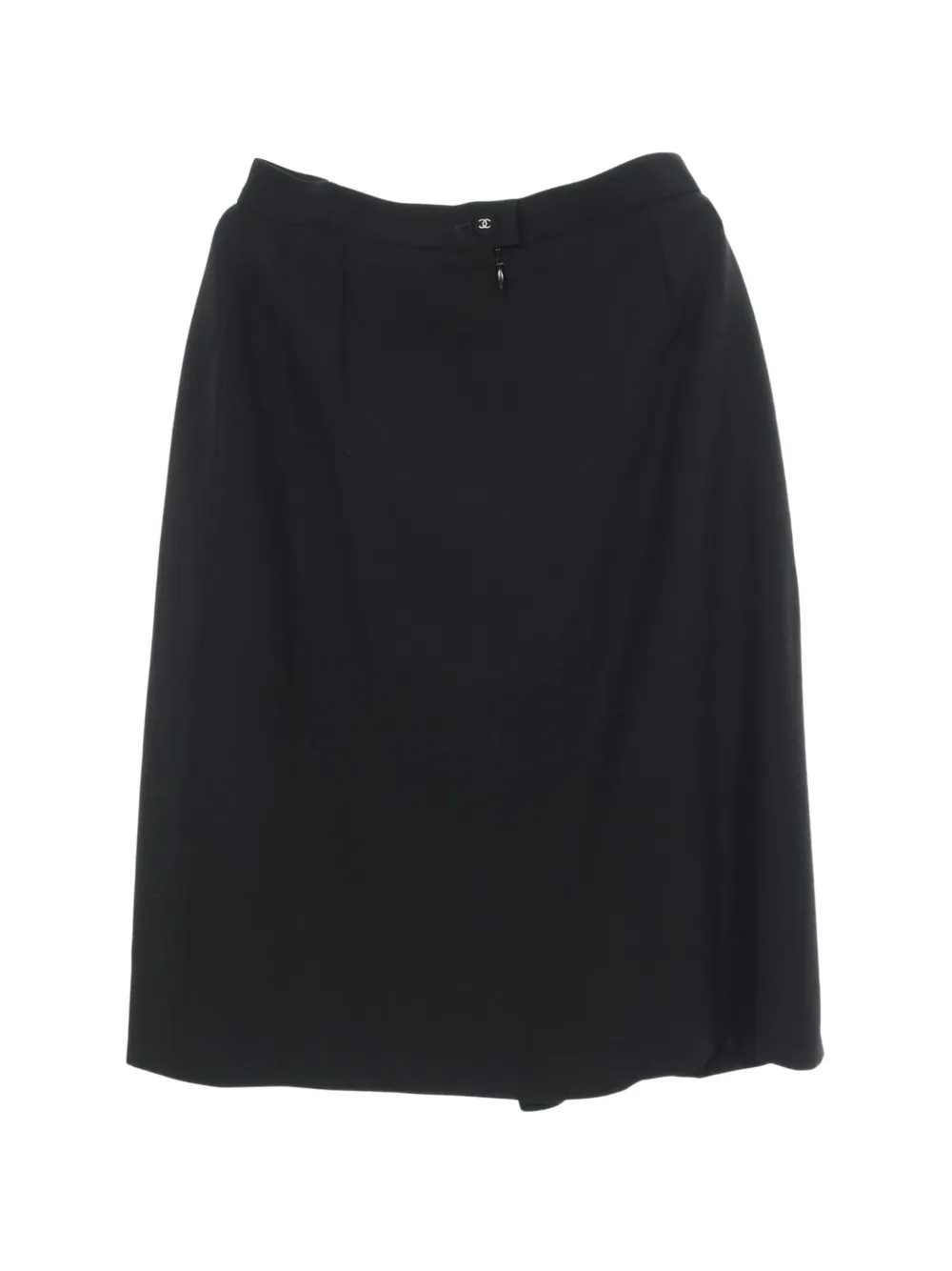 CHANEL Pre-Owned 1986-1988 Cocomark-button midi skirt - Schwarz
