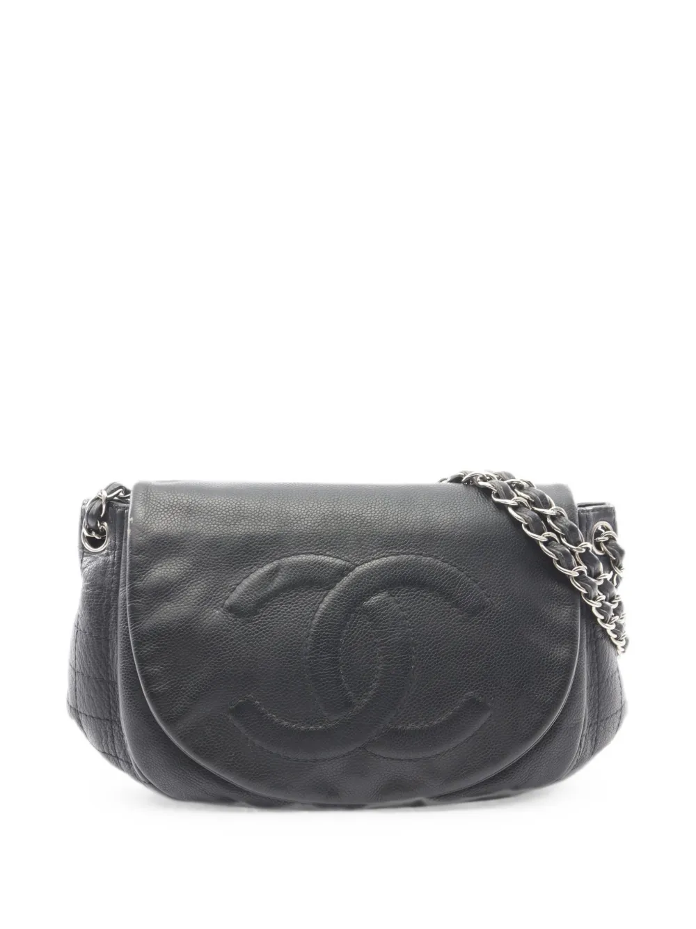 CHANEL Pre-Owned 2008-2009 Coco Mark Half Moon shoulder bag - Blu