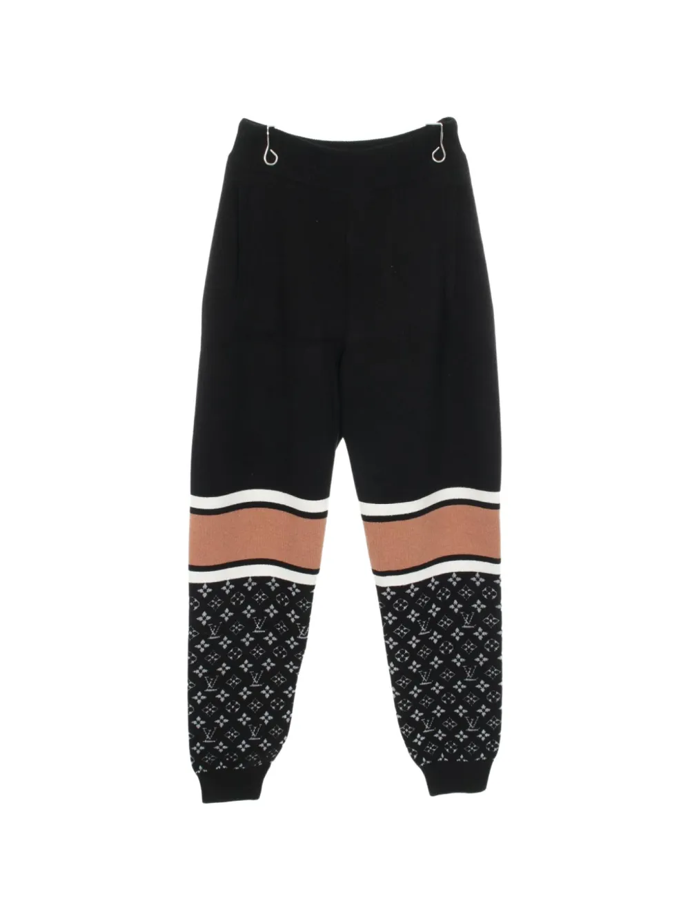 Louis Vuitton Pre-Owned 2020s Monogram knit track pants - Nero
