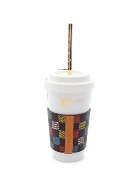 Louis Vuitton Pre-Owned 2010s Damier cup and straw
