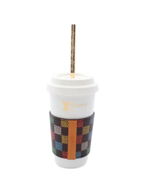 Louis Vuitton Pre-Owned 2010s Damier cup and straw