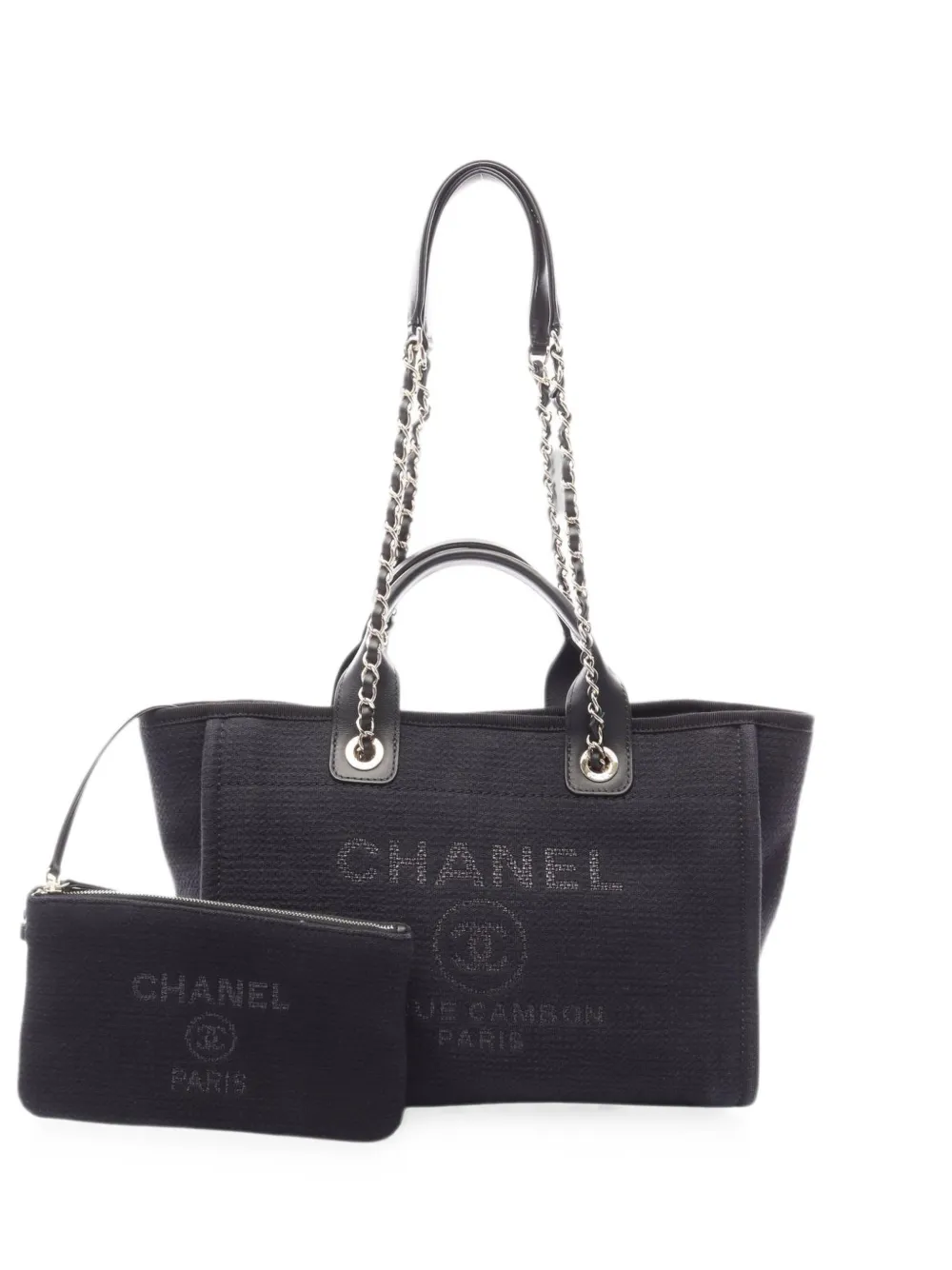 CHANEL Pre-Owned Deauville chain tote bag - Nero