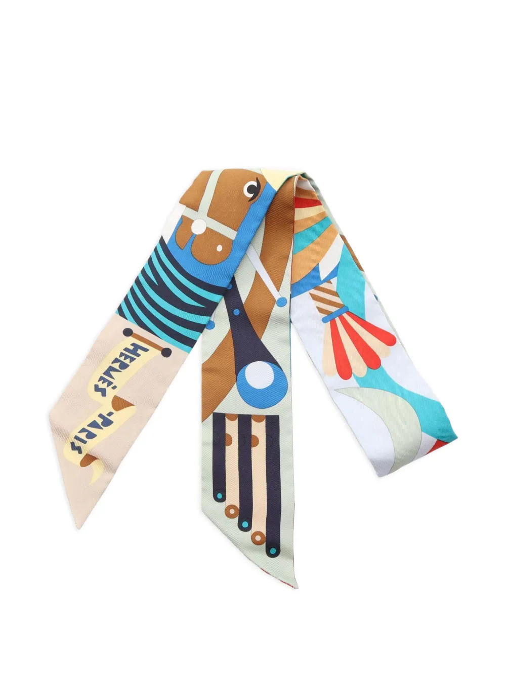 Hermès Pre-Owned Parade en Fanfare silk scarf - Weiß