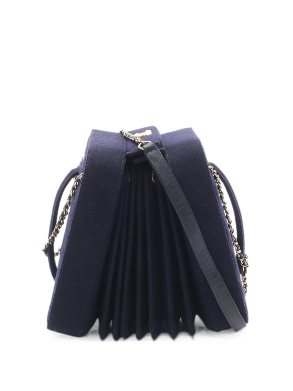 CHANEL Pre-Owned 2018 Paris-Hamburg Accordion chain crossbody bag - Blu