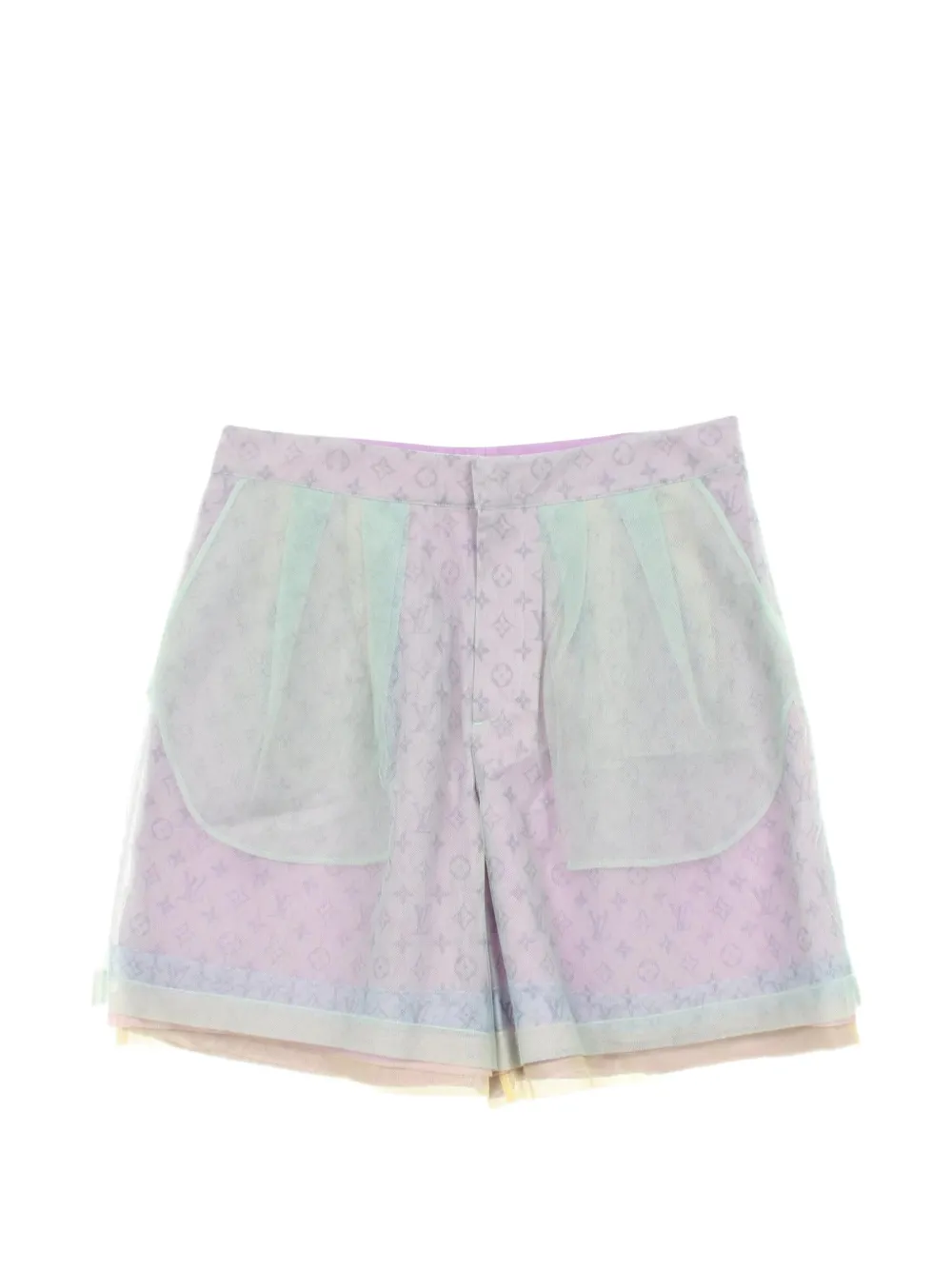 Louis Vuitton Pre-Owned 2020s Monogram layered shorts - Viola