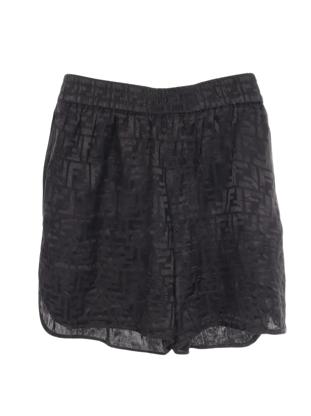Fendi Pre-Owned 2010s Zucca pattern silk shorts - Schwarz