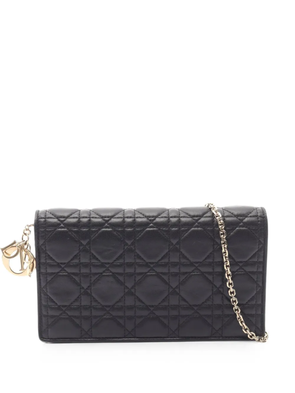 Christian Dior Pre-Owned 2000s Lady Dior Cannage clutch bag - Nero