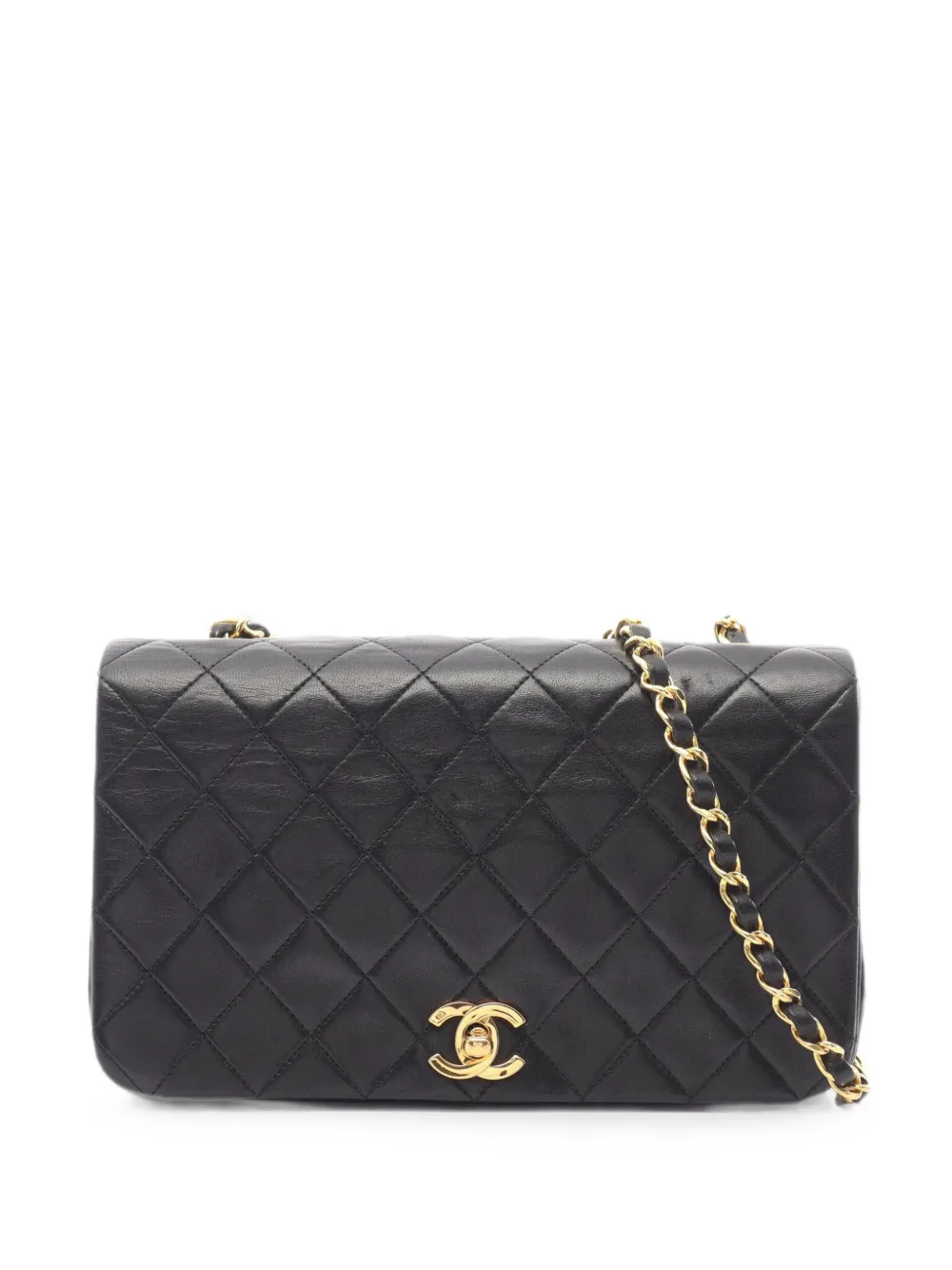 CHANEL Pre-Owned 1989-1991 Matelassé full flap shoulder bag - Nero