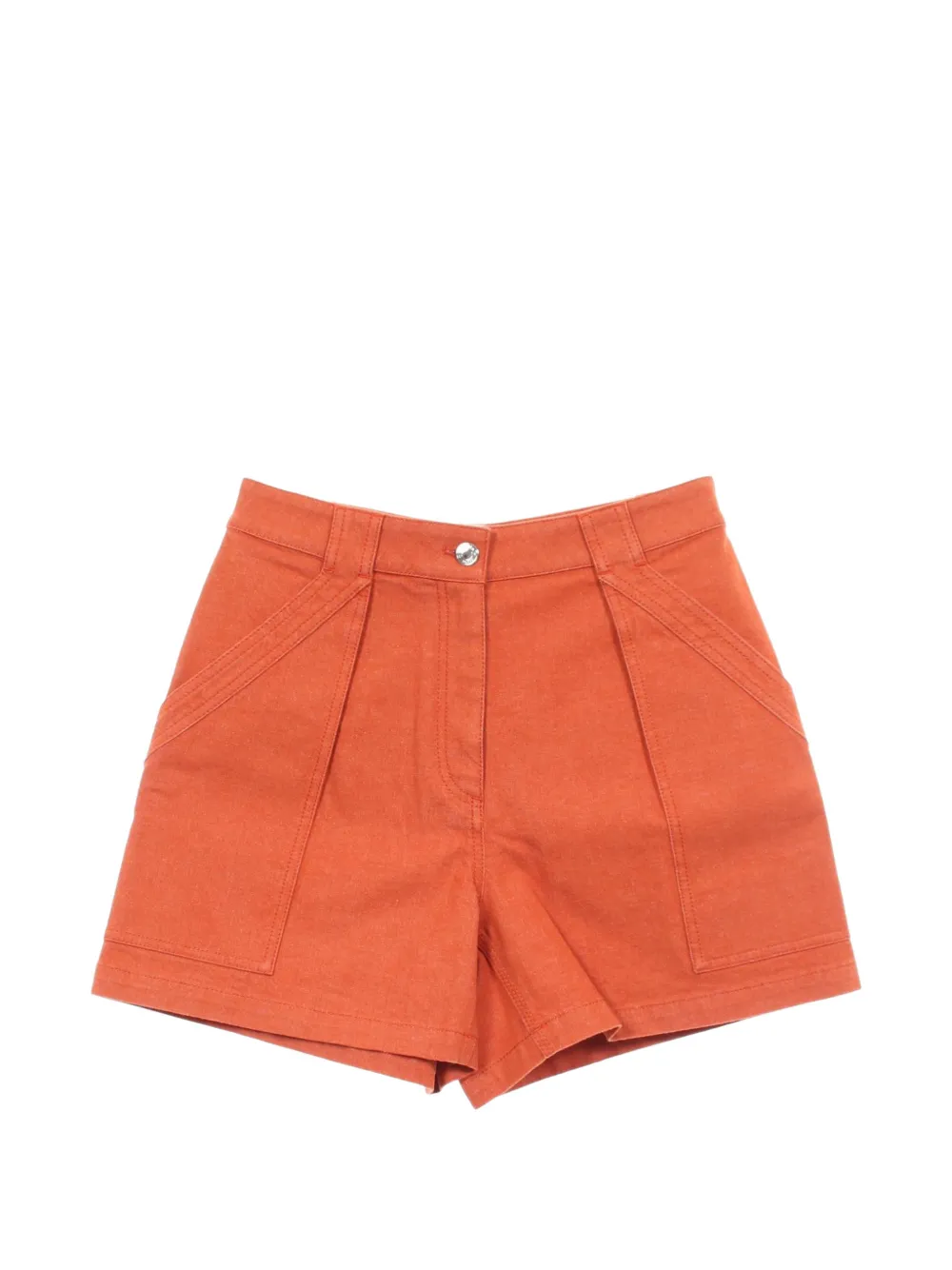 Hermès Pre-Owned serie button denim shorts - Arancione
