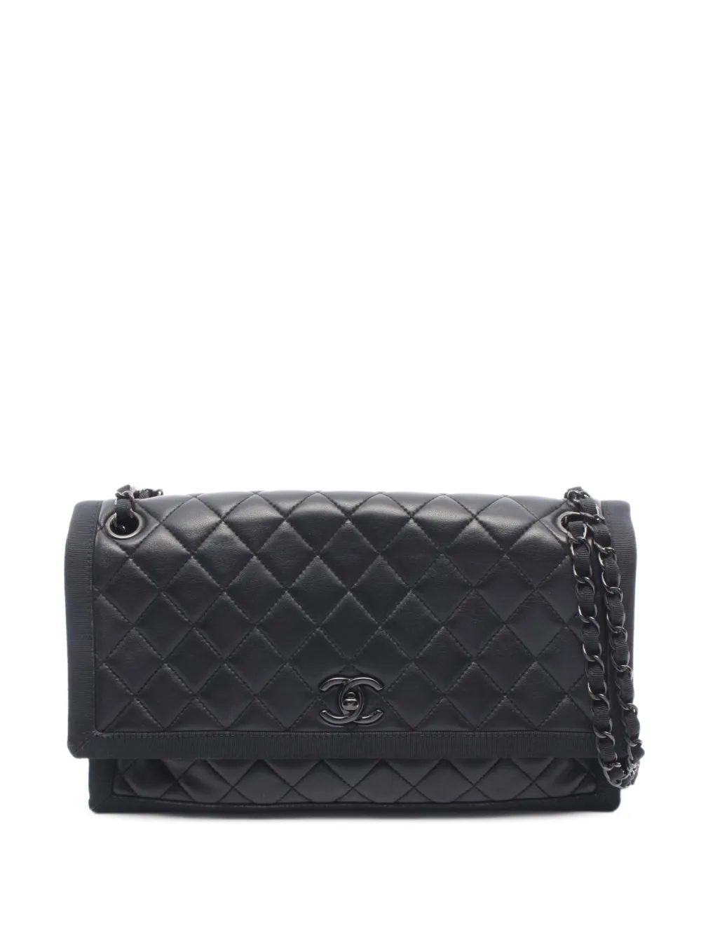 CHANEL Pre-Owned 2015-2016 Matelassé chain shoulder bag - Schwarz
