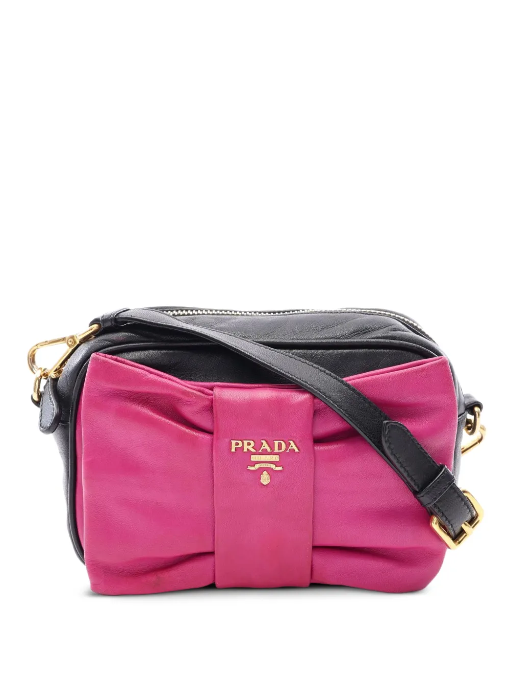 Prada Pre-Owned 2000s bow-detail shoulder bag - Nero