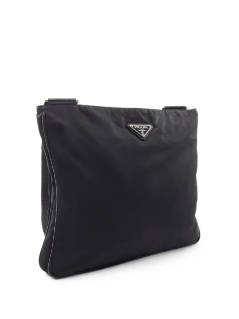 Prada Pre-Owned 2000s triangle logo Saffiano leather shoulder bag