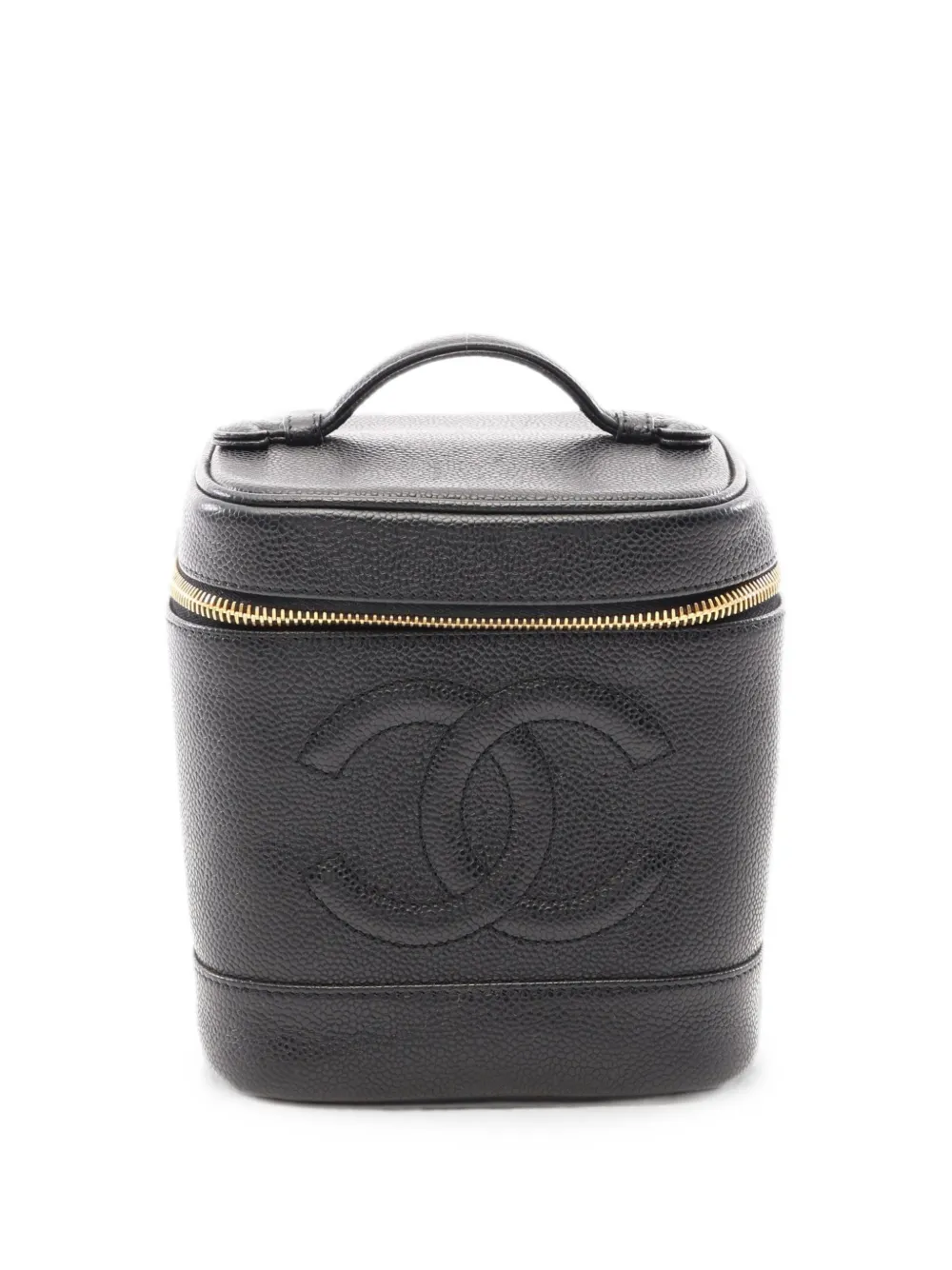 CHANEL Pre-Owned 2011 Coco Mark Caviar leather vanity bag - Nero