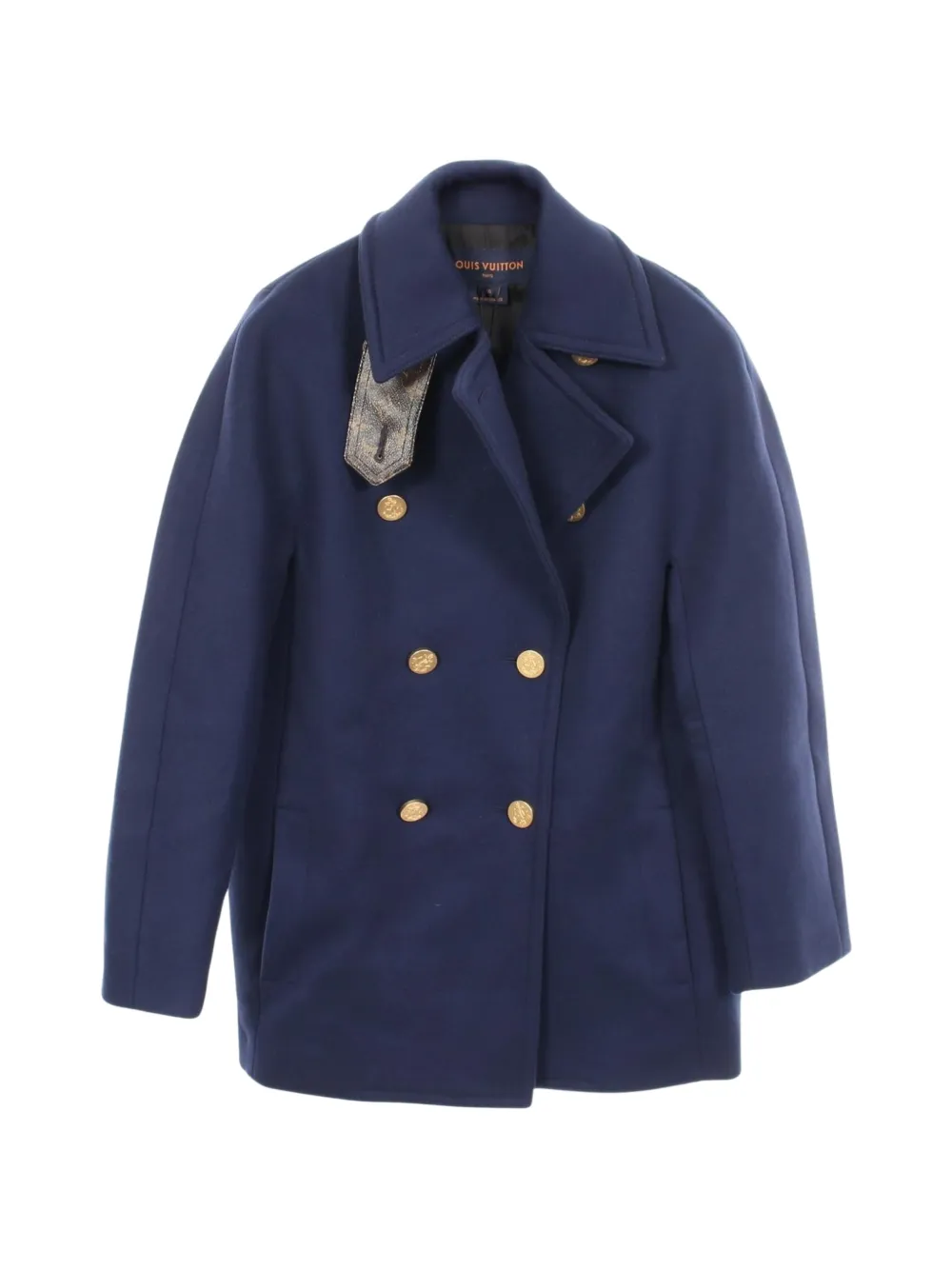 Louis Vuitton Pre-Owned 2020s anchor-button pea coat - Blau