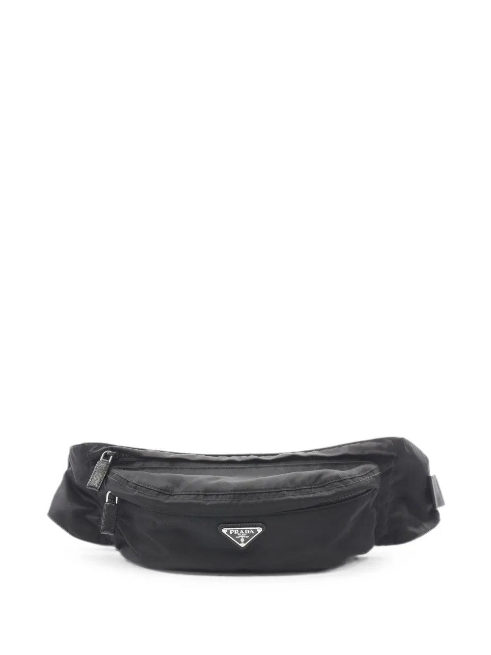 Prada Pre-Owned 2010s Re-Nylon triangle-logo belt bag - Schwarz
