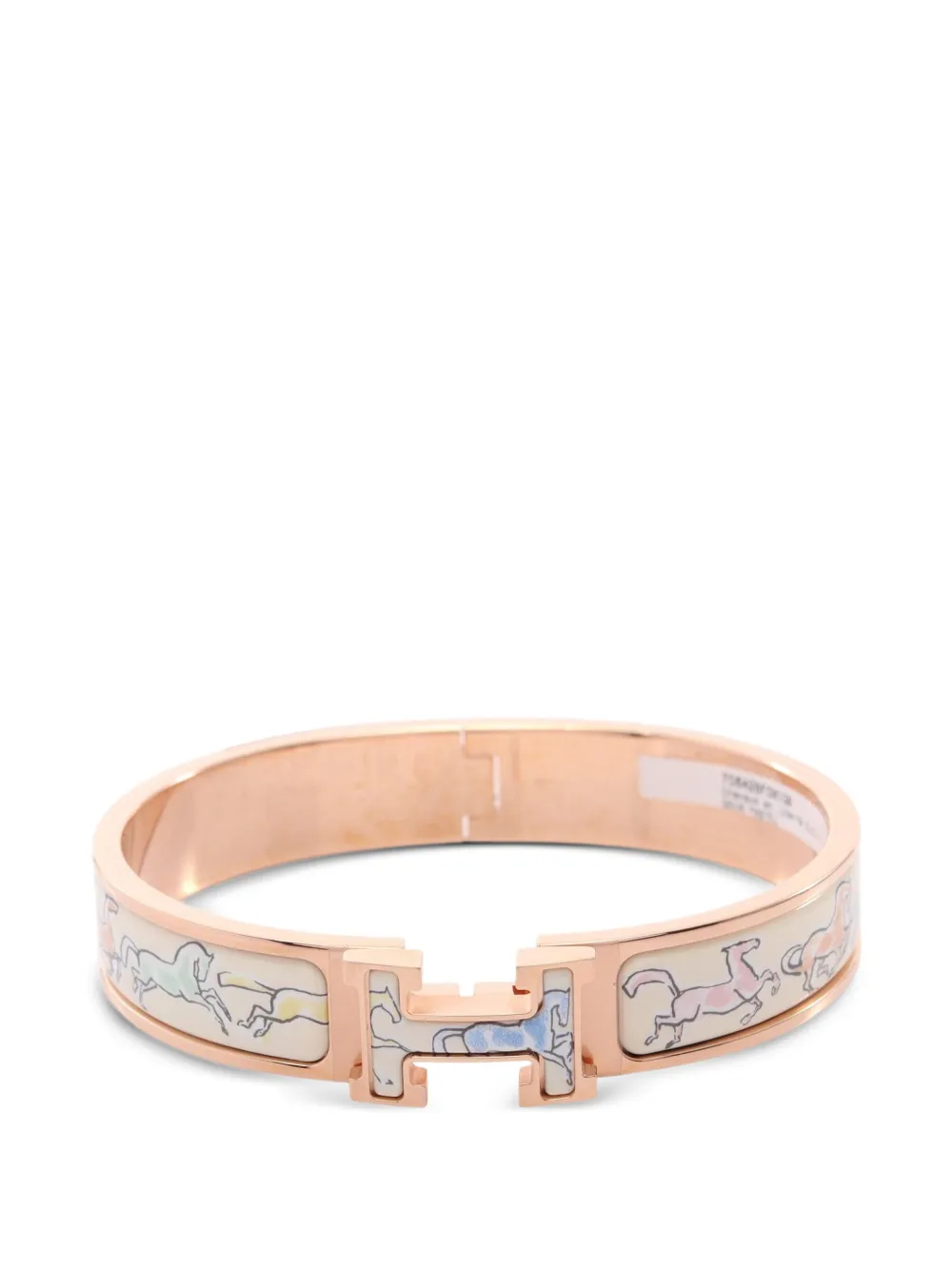 Hermès Pre-Owned 2020s PM Clic Clac Chevaux en Liberté bangle - Rosa