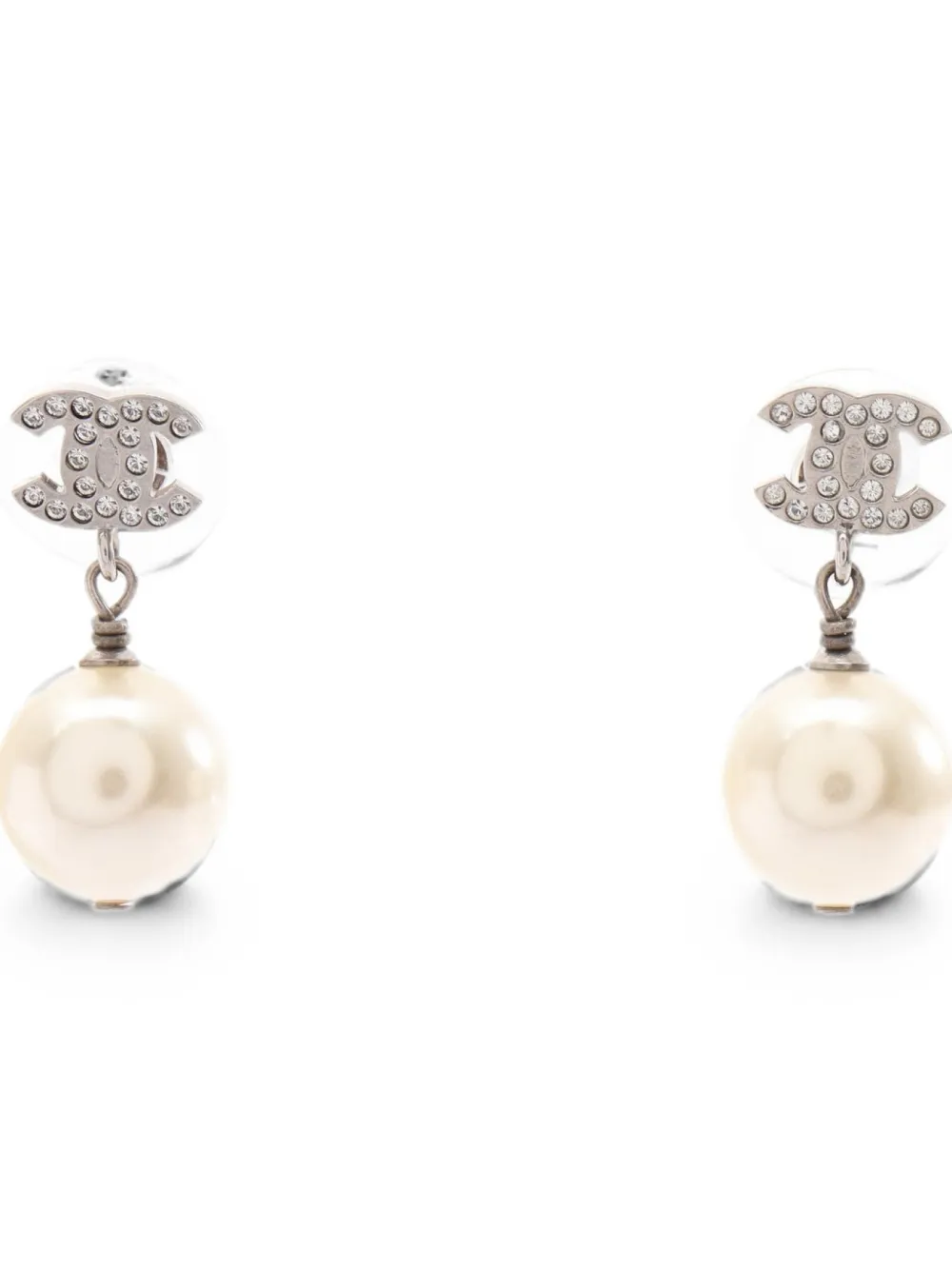CHANEL Pre-Owned 2023 CC-logo earrings - Argento