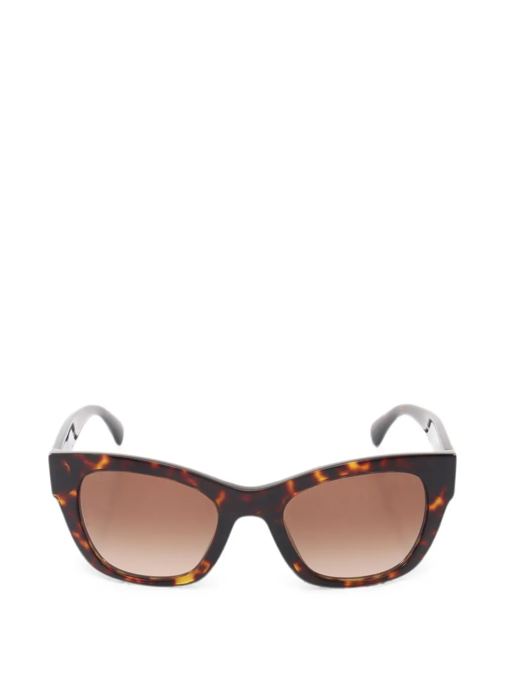 CHANEL Pre-Owned 1986-1988 CC cat-eye frame sunglasses - Braun