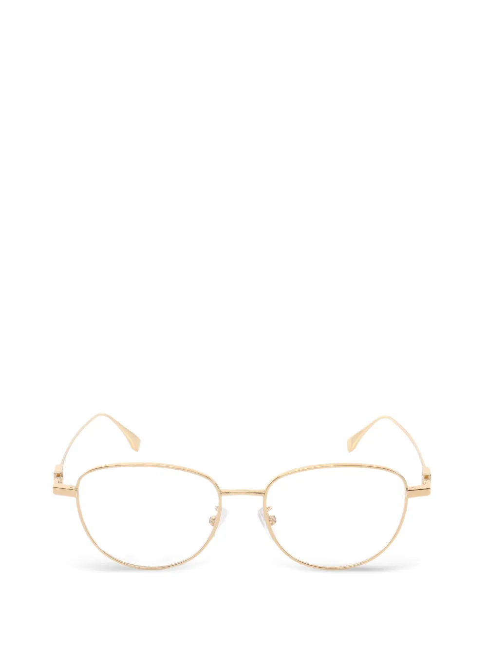 Fendi Pre-Owned FF logo cat-eye frame glasses - Oro